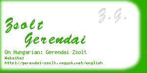 zsolt gerendai business card